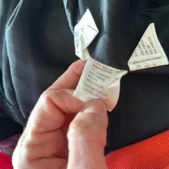 Vintage tuxedo style black dress size 42 or about a us 6 wool - Picture 15 of 16